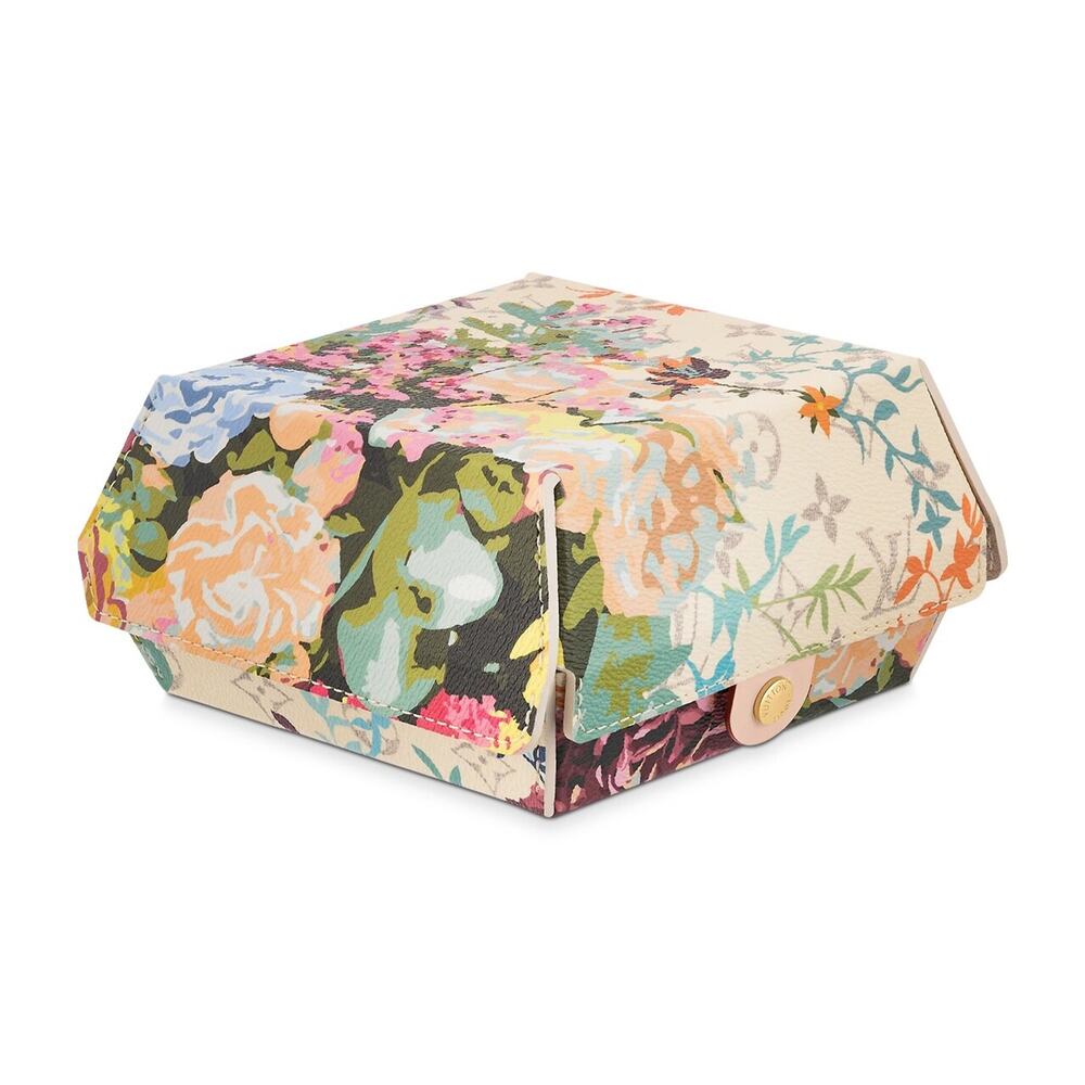 Louis Vuitton Burger Box LV Flower Logo Monogram Multicolor 4 Coasters Set